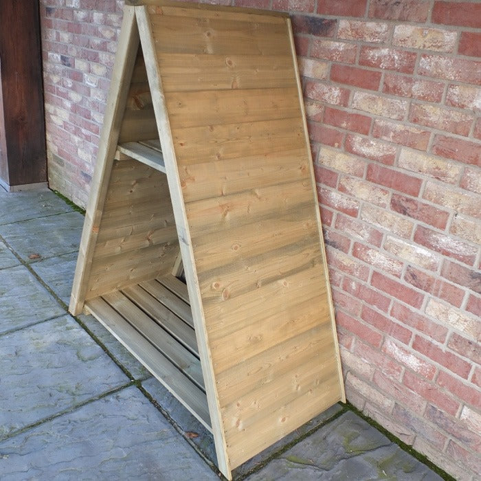 Loxley Large Tongue and Groove Triangular Log Store | Sheds.co.uk