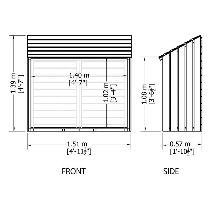 Loxley Lean To Log Store | Sheds.co.uk