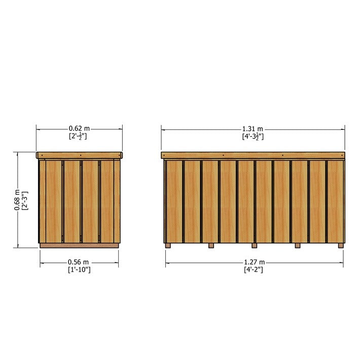 Loxley Pressure Treated Planed Log Store Chest