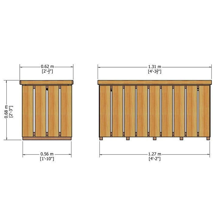 Loxley Pressure Treated Sawn Log Store Chest