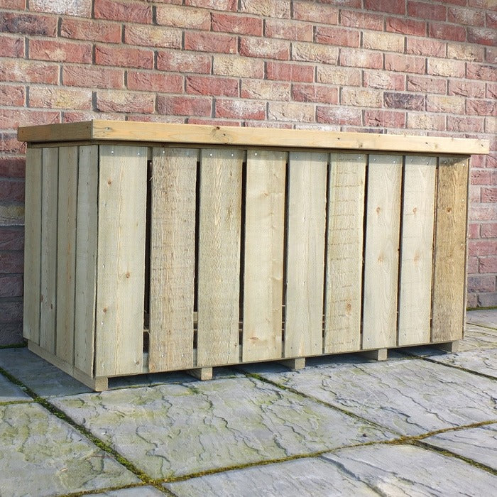 Loxley Pressure Treated Sawn Log Store Chest | Sheds.co.uk