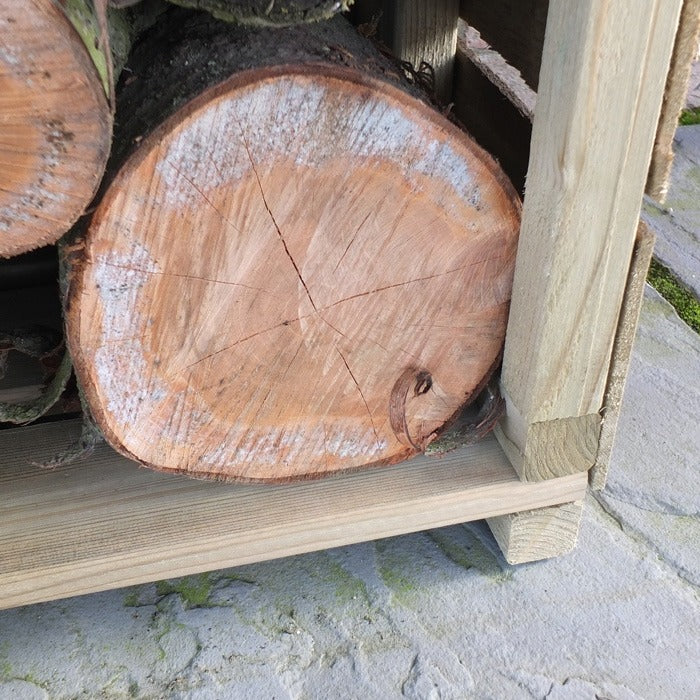 Loxley Pressure Treated Tall Log Store | Sheds.co.uk