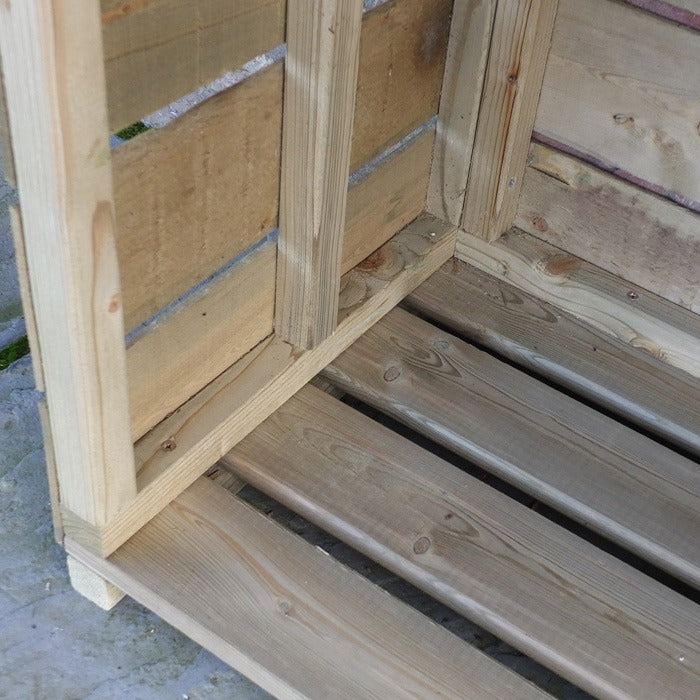 Loxley Pressure Treated Tall Log Store | Sheds.co.uk