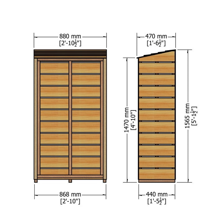 Loxley Pressure Treated Tall Log Store | Sheds.co.uk
