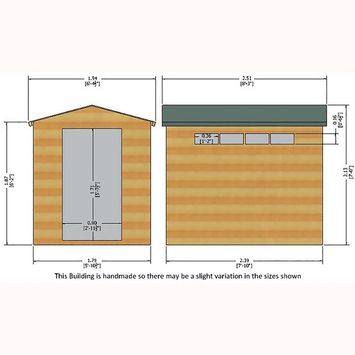 Loxley 6' x 8' Shiplap Apex Security Shed | Sheds.co.uk