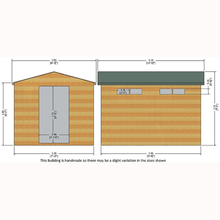 Loxley 8' x 10' Shiplap Apex Security Shed