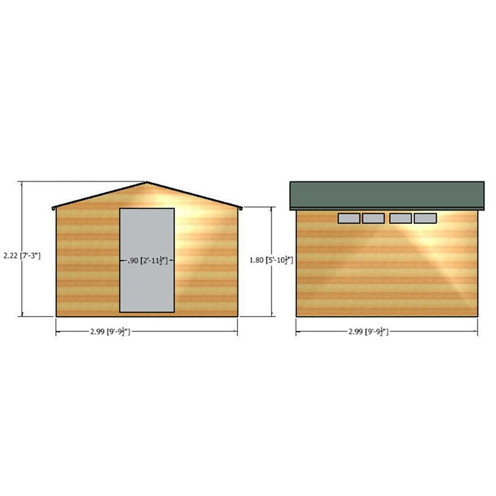 Loxley 10' x 10' Shiplap Apex Security Shed