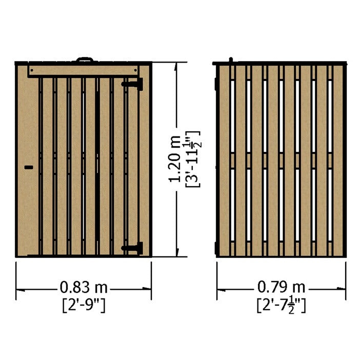 Loxley Single Bin Store | Sheds.co.uk
