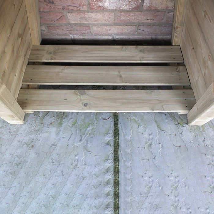 Loxley Small Tongue and Groove Triangular Log Store | Sheds.co.uk