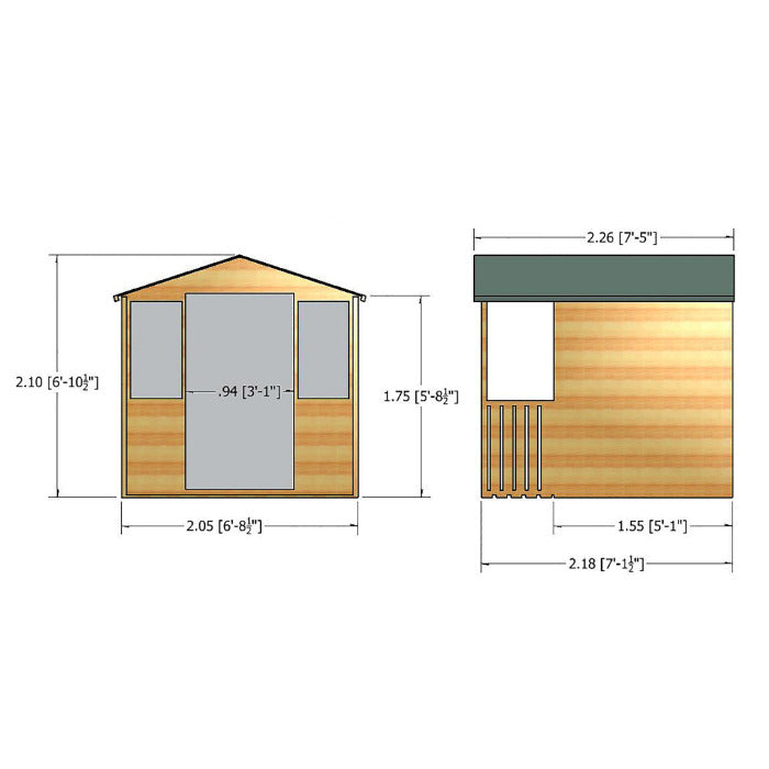 Loxley 7' x 7' Grasmere Summer House