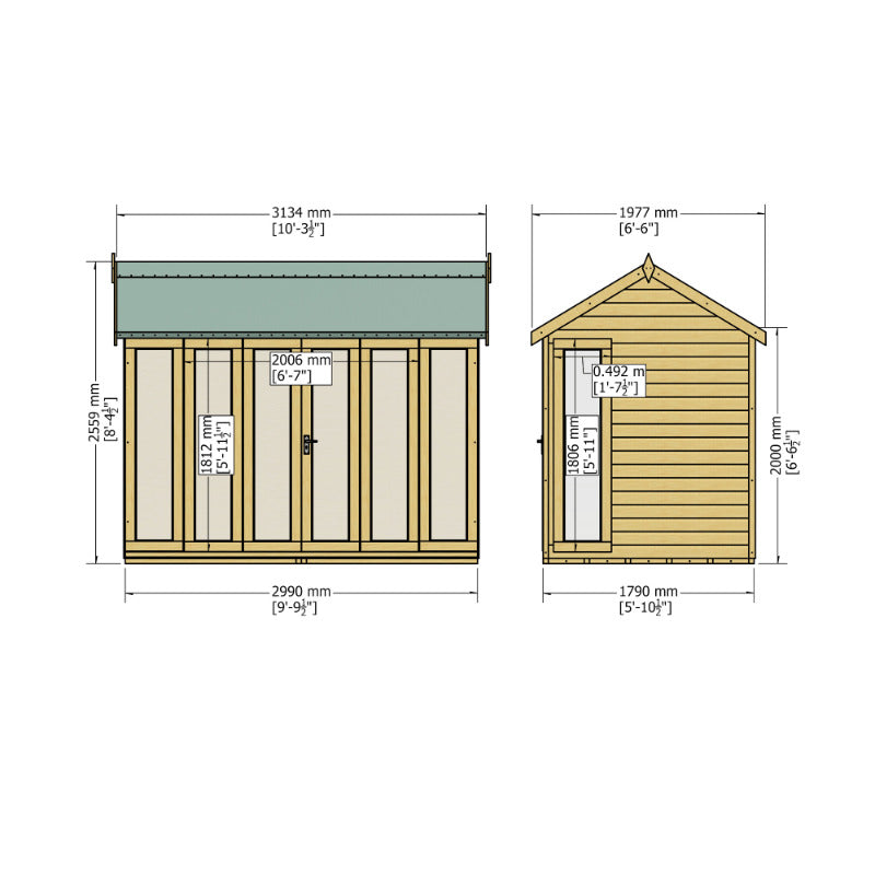 Loxley 10' x 6' Dawlish Summer House | Sheds.co.uk