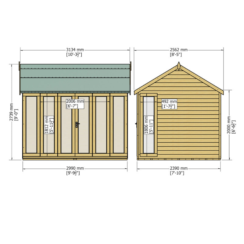 Loxley 10' x 8' Dawlish Summer House | Sheds.co.uk