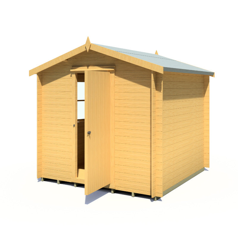 Loxley 2.4m x 2.4m Bampton Log Cabin - 19mm | Sheds.co.uk