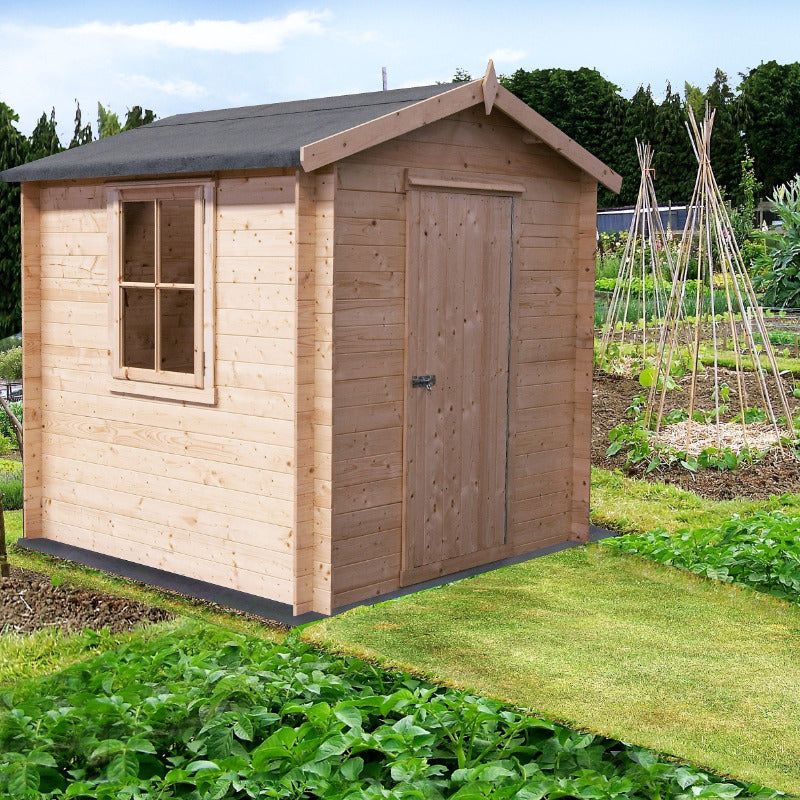 Loxley 2.4m x 2.4m Bampton Log Cabin - 19mm | Sheds.co.uk
