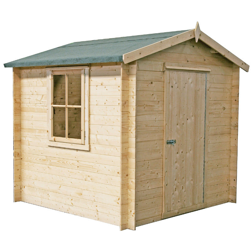 Loxley 2.4m x 2.4m Bampton Log Cabin - 19mm | Sheds.co.uk