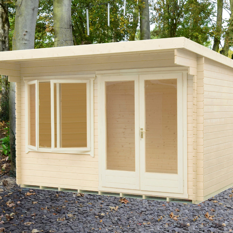 Loxley 3.6m x 3m Bolton Log Cabin - 28mm | Sheds.co.uk