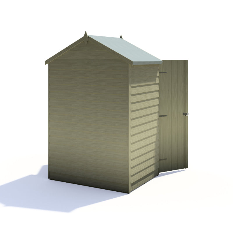 Loxley 4' x 3' Pressure Treated Overlap Double Door Apex Shed | Sheds.co.uk