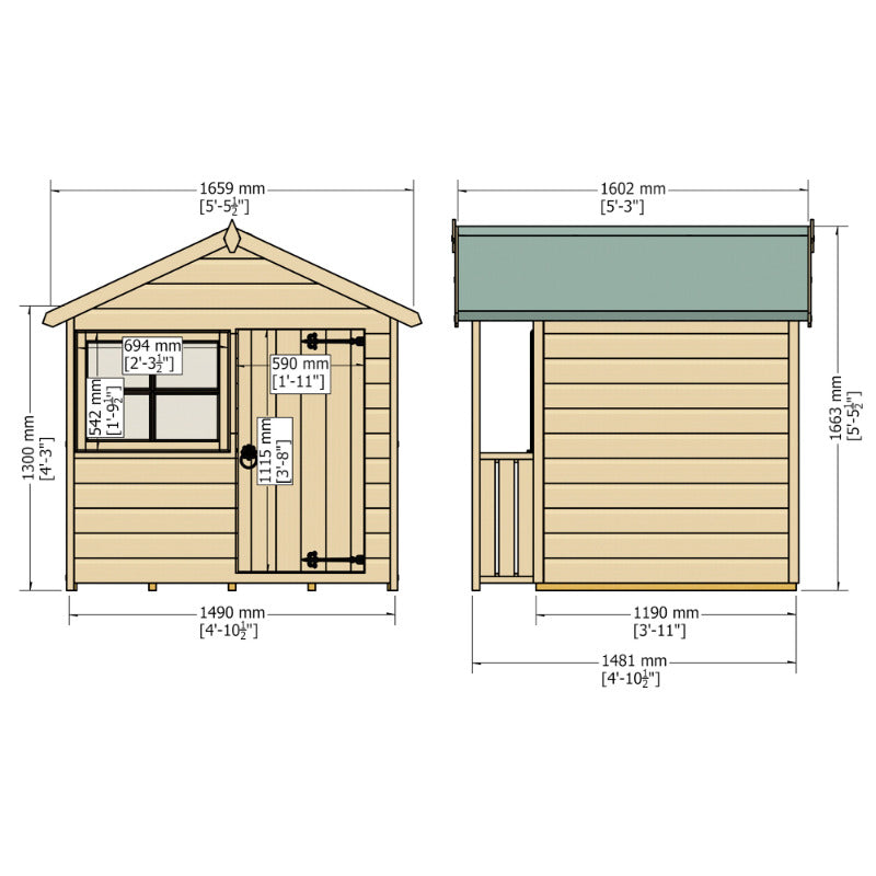 Loxley 5' x 4' Marshmallow Playhouse