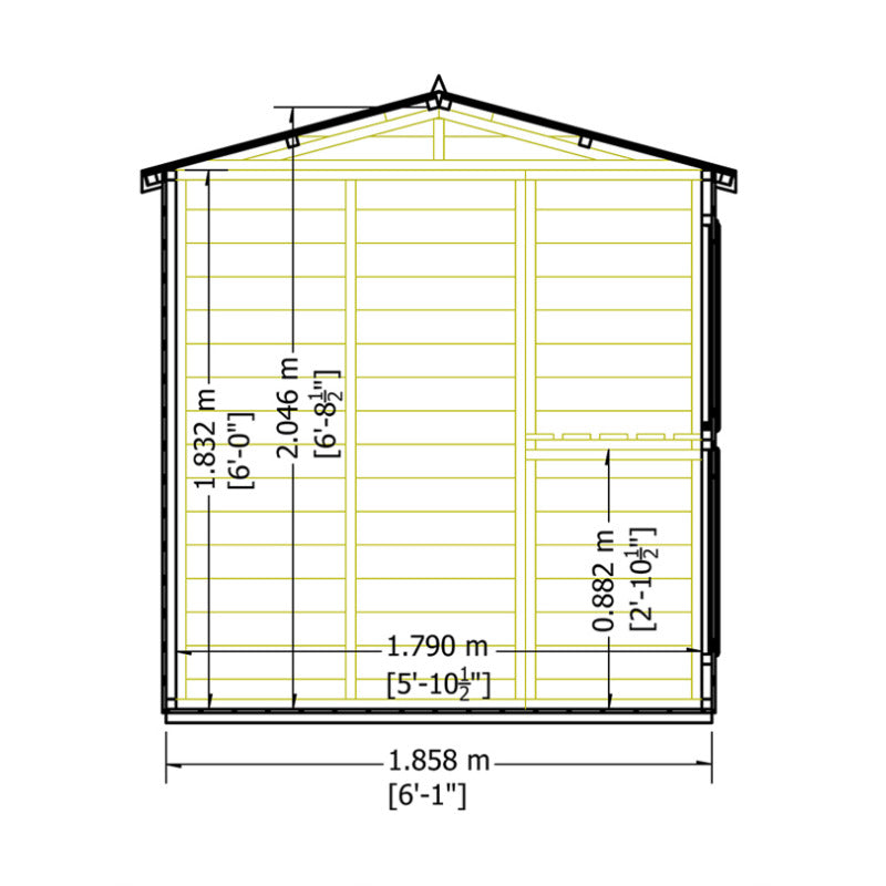 Loxley 6' x 12' Shiplap Apex Potting Shed | Sheds.co.uk