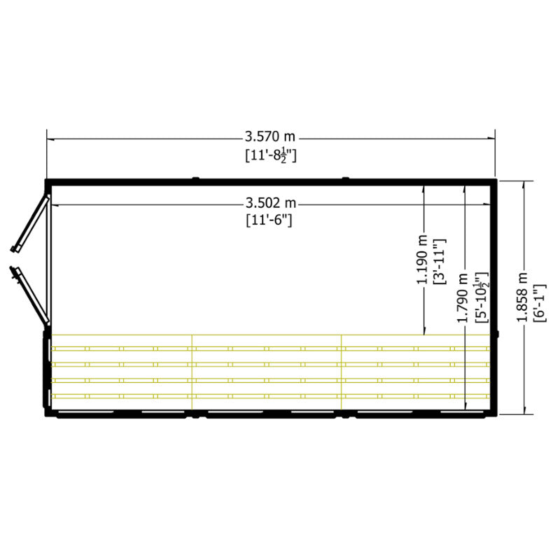 Loxley 6' x 12' Shiplap Apex Potting Shed | Sheds.co.uk