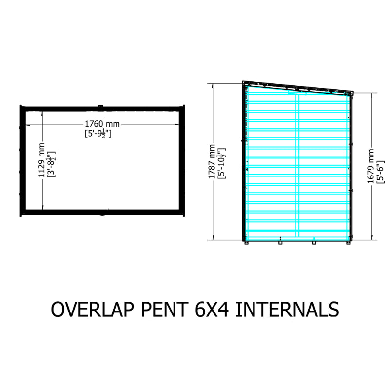 Loxley 6' x 4' Overlap Pent Shed | Sheds.co.uk