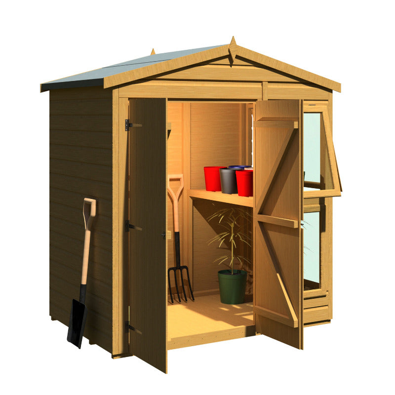 Loxley 6' x 4' Shiplap Apex Potting Shed - Sheds.co.uk