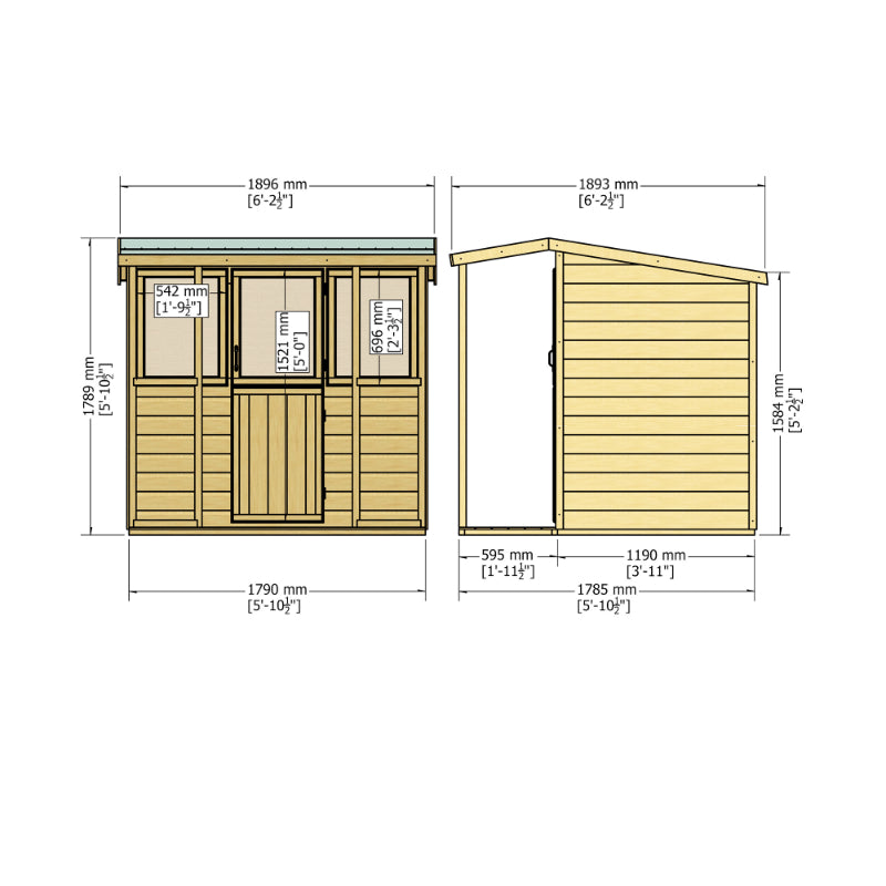 Loxley 6' x 6' Sherbet Playhouse