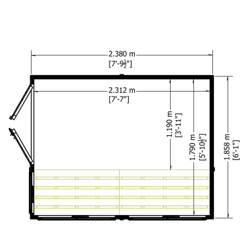 Loxley 6' x 8' Shiplap Apex Potting Shed | Sheds.co.uk