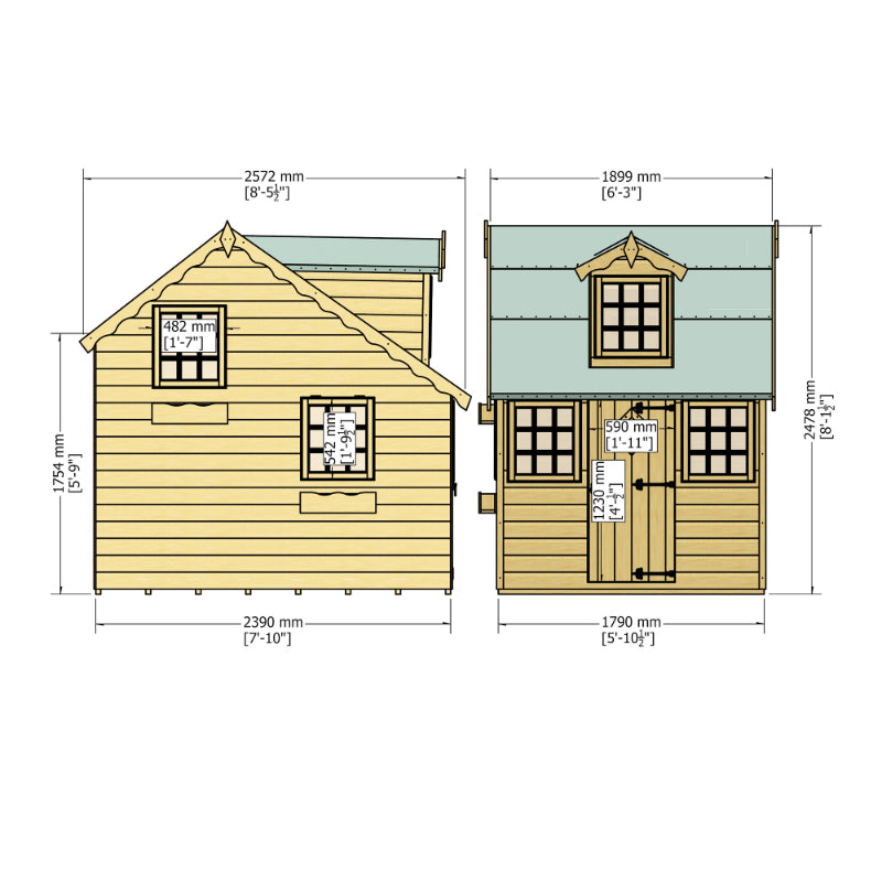 Loxley 6' x 8' Strawberry Playhouse