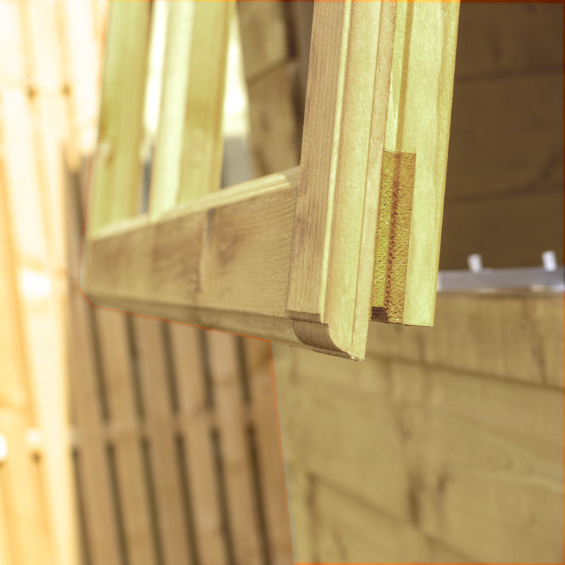 Loxley 8' x 8' Pressure Treated Shiplap Corner Shed | Sheds.co.uk