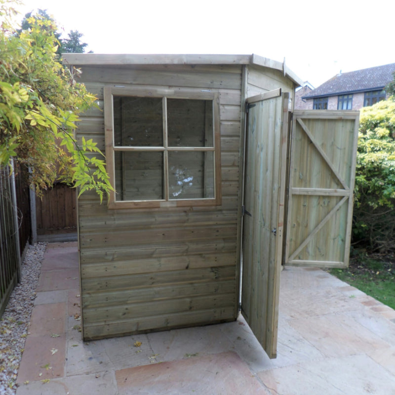 Loxley 8' x 8' Pressure Treated Shiplap Corner Shed | Sheds.co.uk