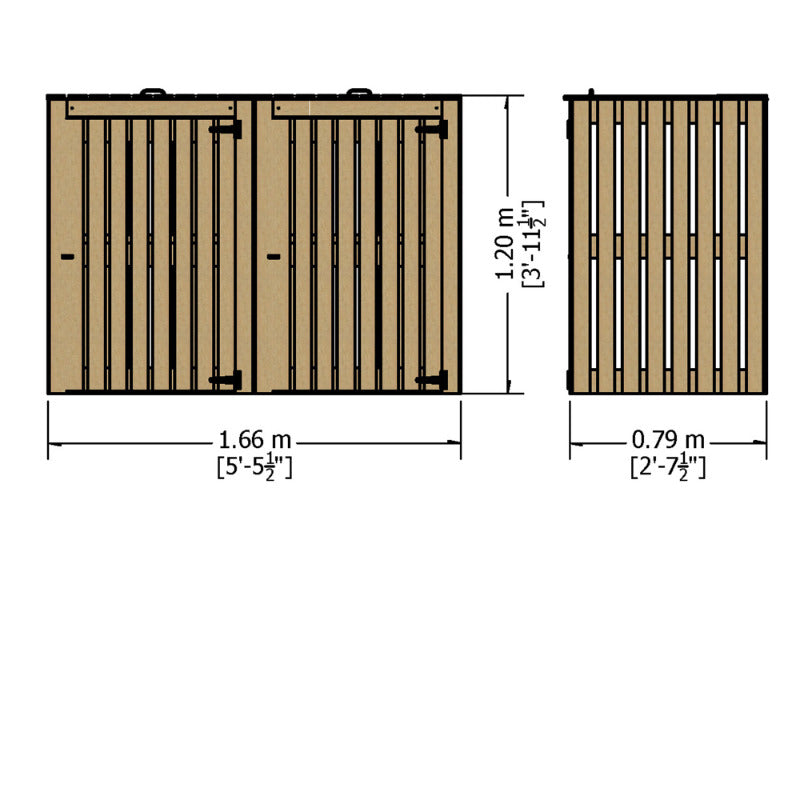 Loxley Double Bin Store | Sheds.co.uk