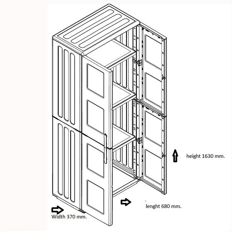 Loxley Large Storage Cupboard With Shelves
