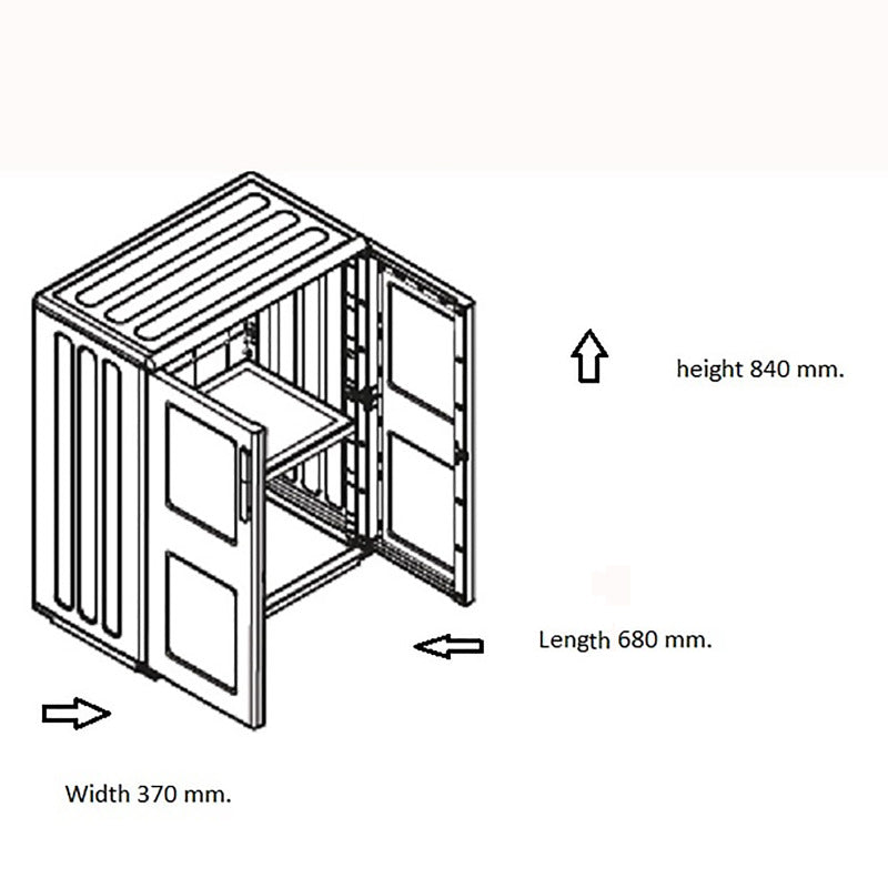 Loxley Medium Storage Cupboard With Shelves | Sheds.co.uk