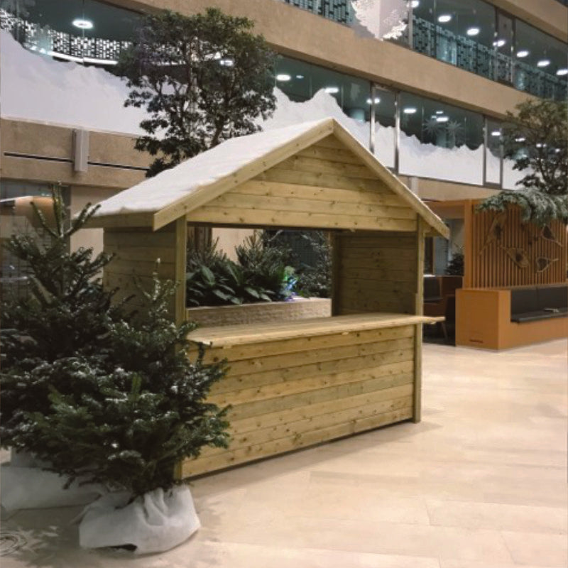 Moorvalley 10' x 4' Deluxe Loglap Open Back Indoor Event Chalet | Sheds.co.uk