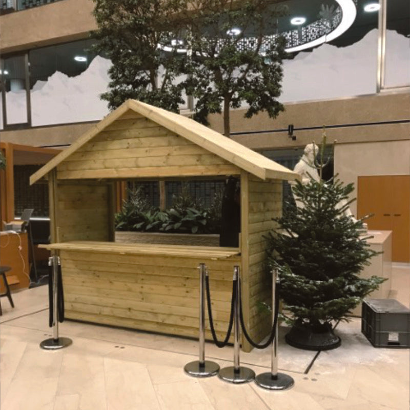 Moorvalley 10' x 4' Deluxe Loglap Open Back Indoor Event Chalet | Sheds.co.uk