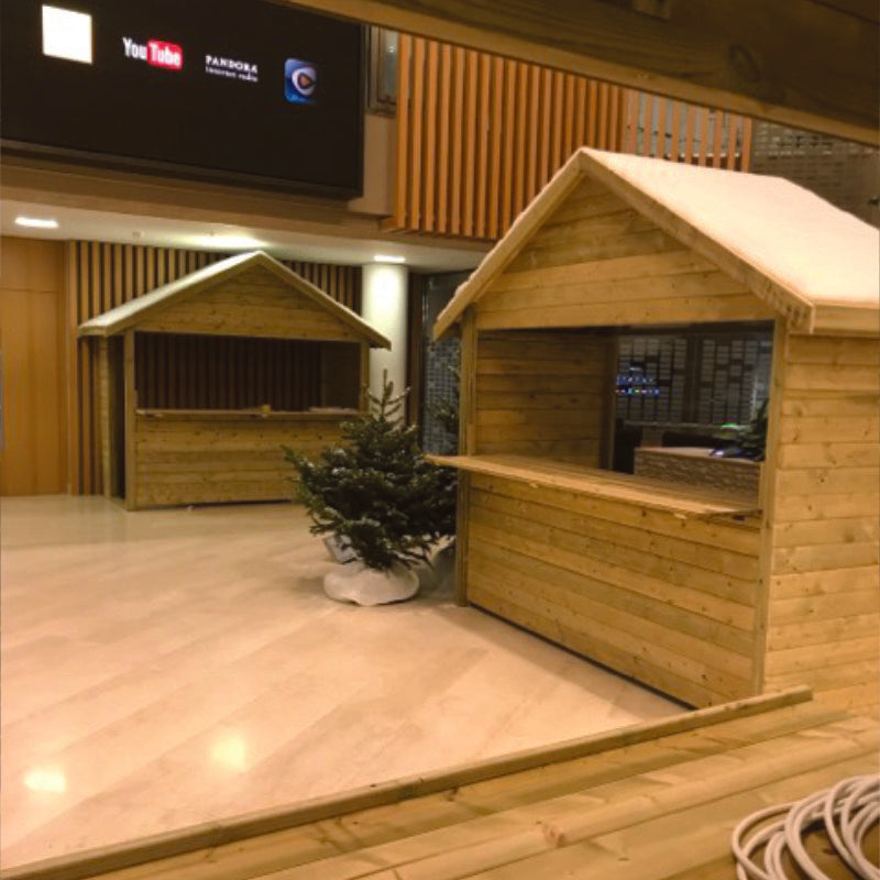 Moorvalley 10' x 4' Deluxe Loglap Open Back Indoor Event Chalet | Sheds.co.uk