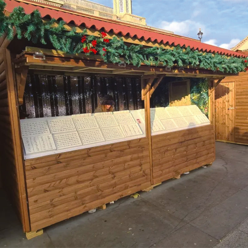 Moorvalley 13' x 6' Deluxe Loglap Extra High Event Chalet | Sheds.co.uk