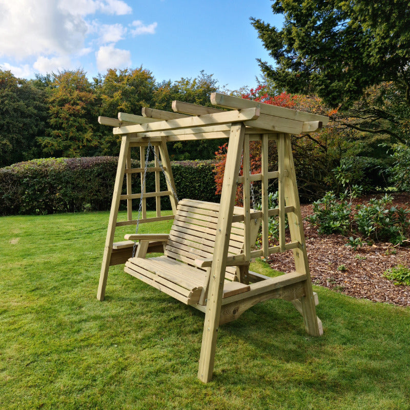 Moorvalley 2 Seater Full Trellis Swing Seat | Sheds.co.uk