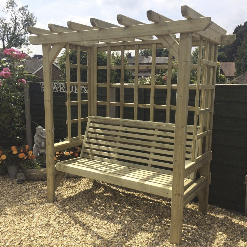 Moorvalley 3 Seater Full Trellis Arbour | Sheds.co.uk