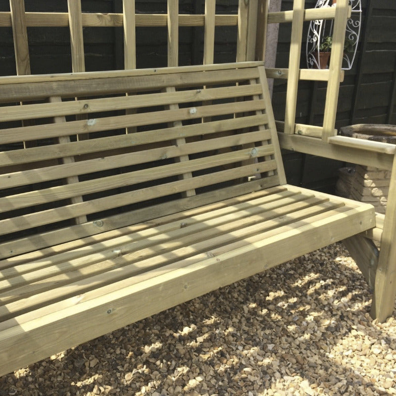 Moorvalley 3 Seater Full Trellis Arbour | Sheds.co.uk