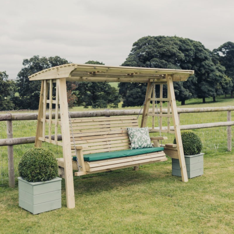 Moorvalley 3 Seater Shaded Trellis Swing Seat | Sheds.co.uk