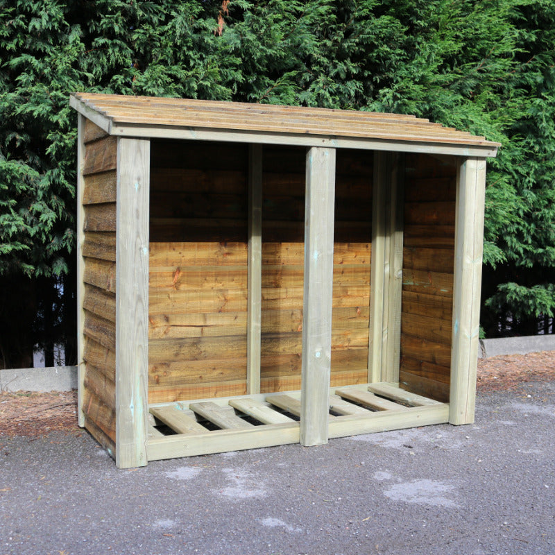 Moorvalley 4' High Double Log Store | Sheds.co.uk