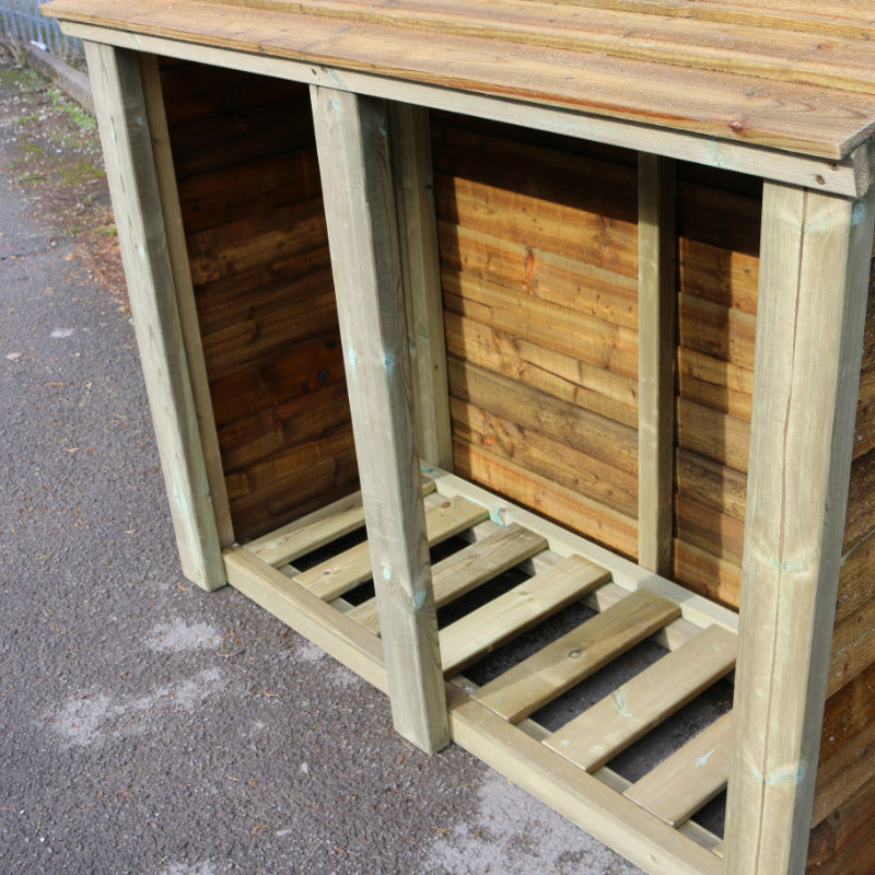 Moorvalley 4' High Double Log Store | Sheds.co.uk