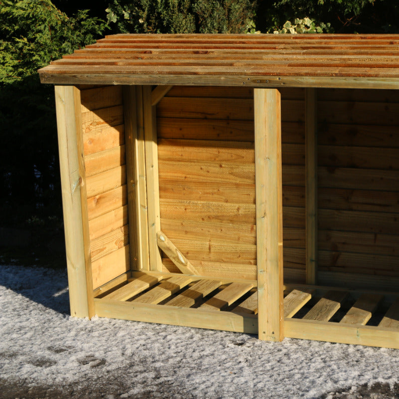 Moorvalley 4' High Extra Wide Double Log Store | Sheds.co.uk