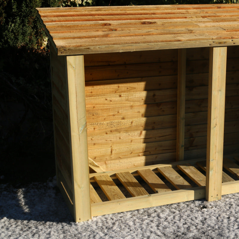 Moorvalley 4' High Extra Wide Double Log Store | Sheds.co.uk