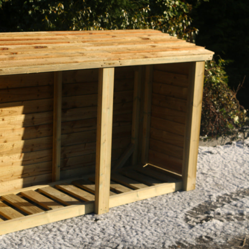 Moorvalley 4' High Extra Wide Double Log Store | Sheds.co.uk