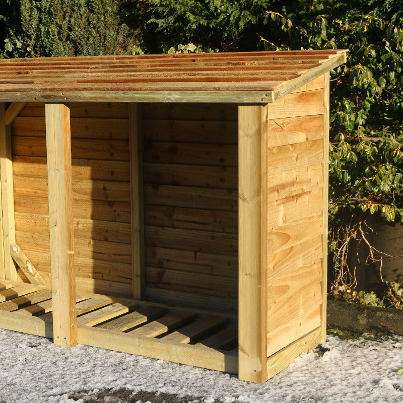 Moorvalley 4' High Extra Wide Double Log Store | Sheds.co.uk