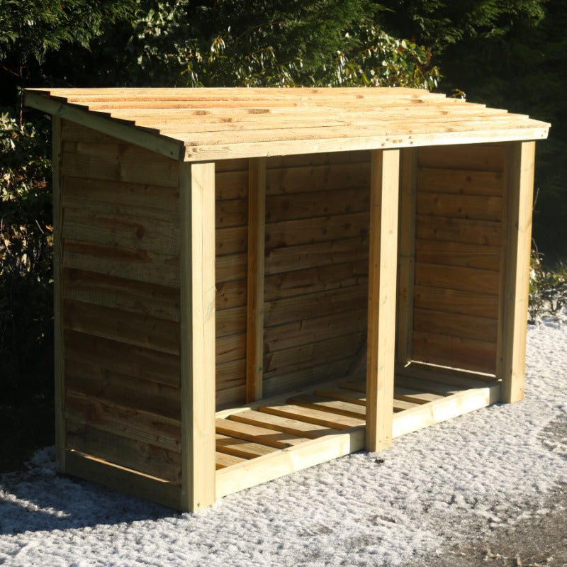 Moorvalley 4' High Extra Wide Double Log Store | Sheds.co.uk