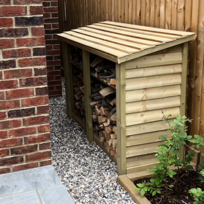 Moorvalley 4' High Extra Wide Double Log Store | Sheds.co.uk